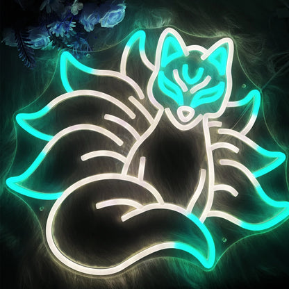 Kitsune (nine-tailed fox) Neon Sign