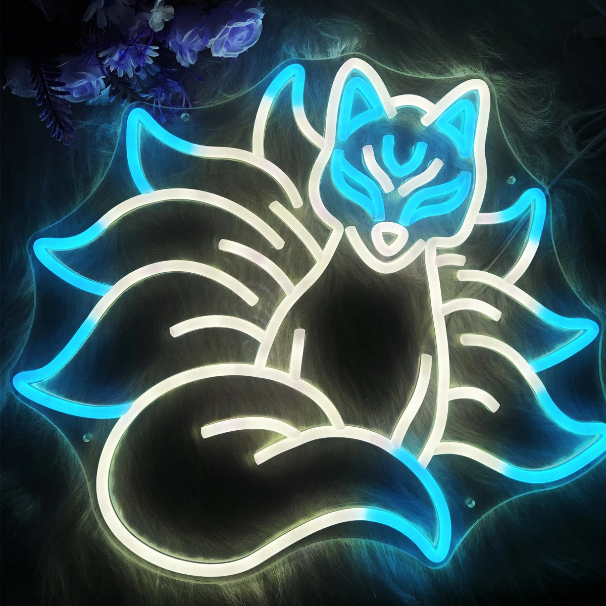 Kitsune (nine-tailed fox) Neon Sign