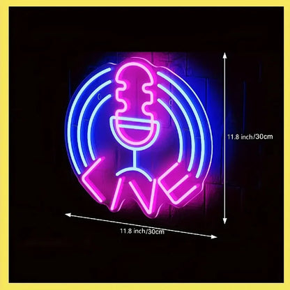 LIVE Microphone Neon Sign