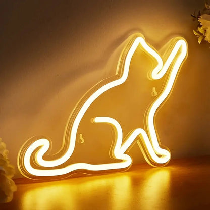 Cat Silhouette Neon Sign