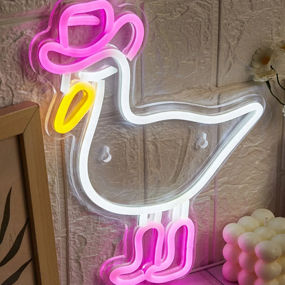 Rodeo Duck Neon Sign