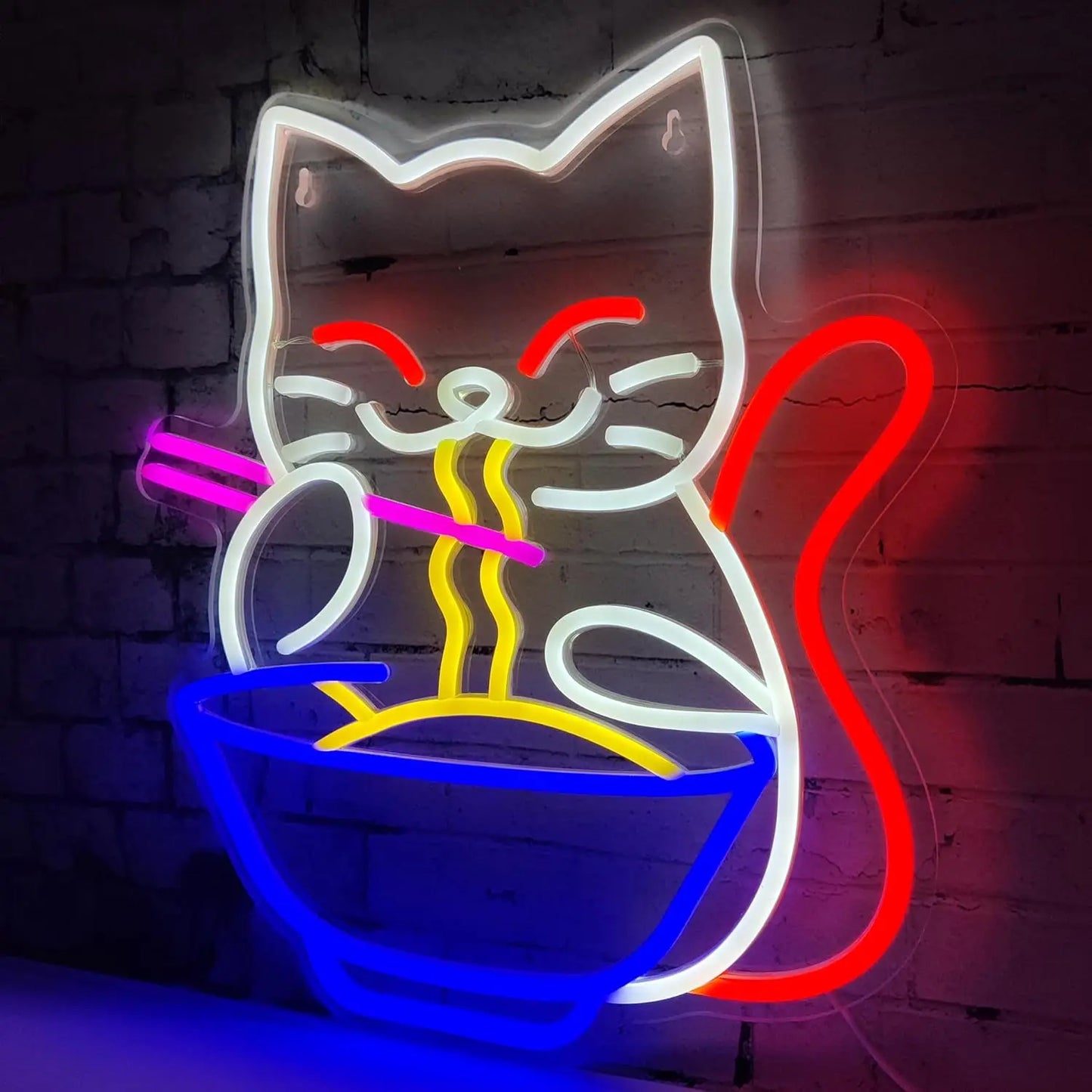 Lucky Cat Ramen Neon Sign