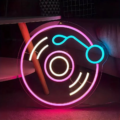 Record Player Neon Sign