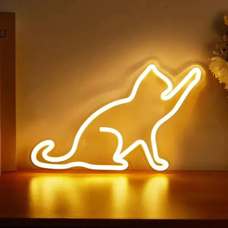 Cat Silhouette Neon Sign